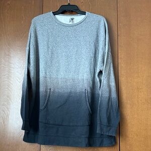 Sweaty Betty Gray and Black Ombre Sweatshirt Sz XL EUC